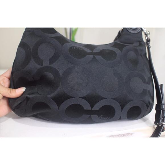 Coach Kristin Op Art Sateen Small Hippie 16953 Shoulder Bag (PU900 - Picture 3 of 6